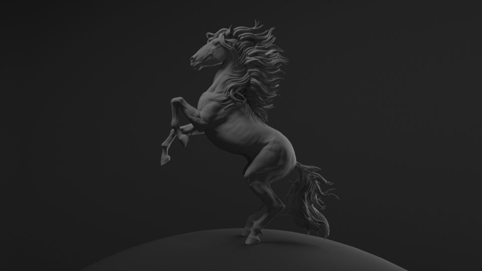Horse in pose Free 3D print model